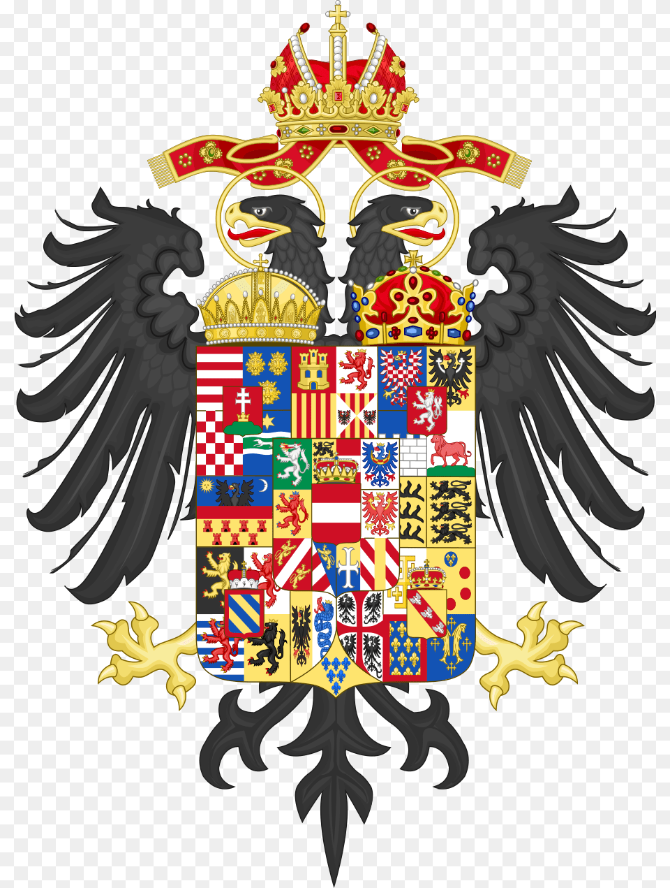 Middle Coat Of Arms Of Maria There Holy Roman Empire Flag, Emblem, Symbol, Adult, Bride Png