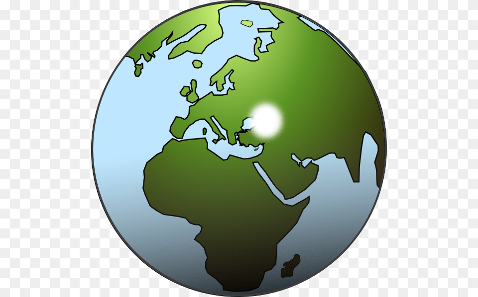 Middle East And Africa Map Svg Clip Arts World Map Green Globe, Astronomy, Outer Space, Planet, Sphere Free Png Download