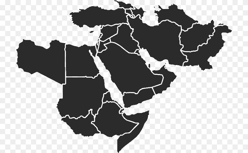 Middle East And North Africa, Chart, Map, Plot, Atlas Free Png Download