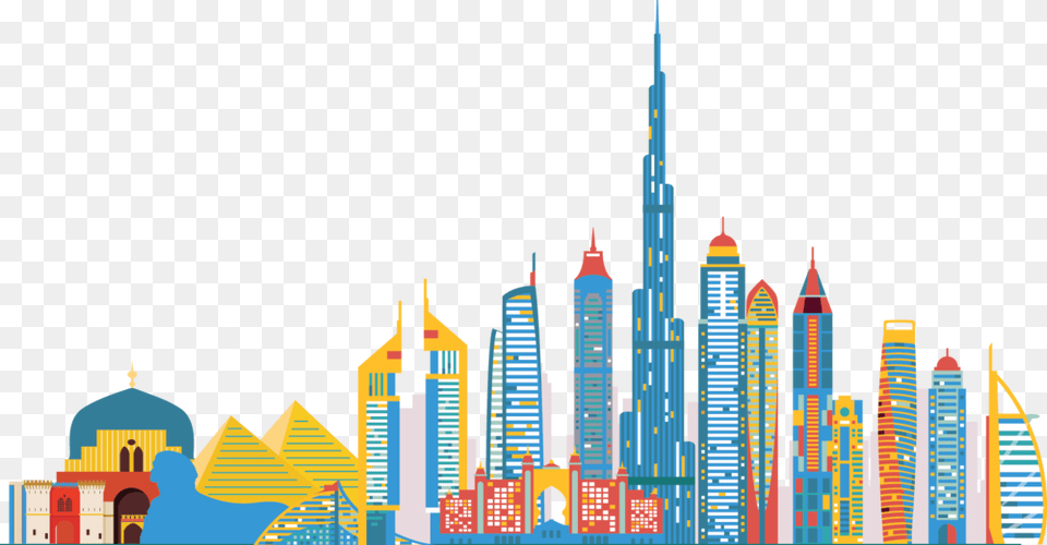 Middle East Skyline Illustration, City, Metropolis, Urban, Architecture Free Png