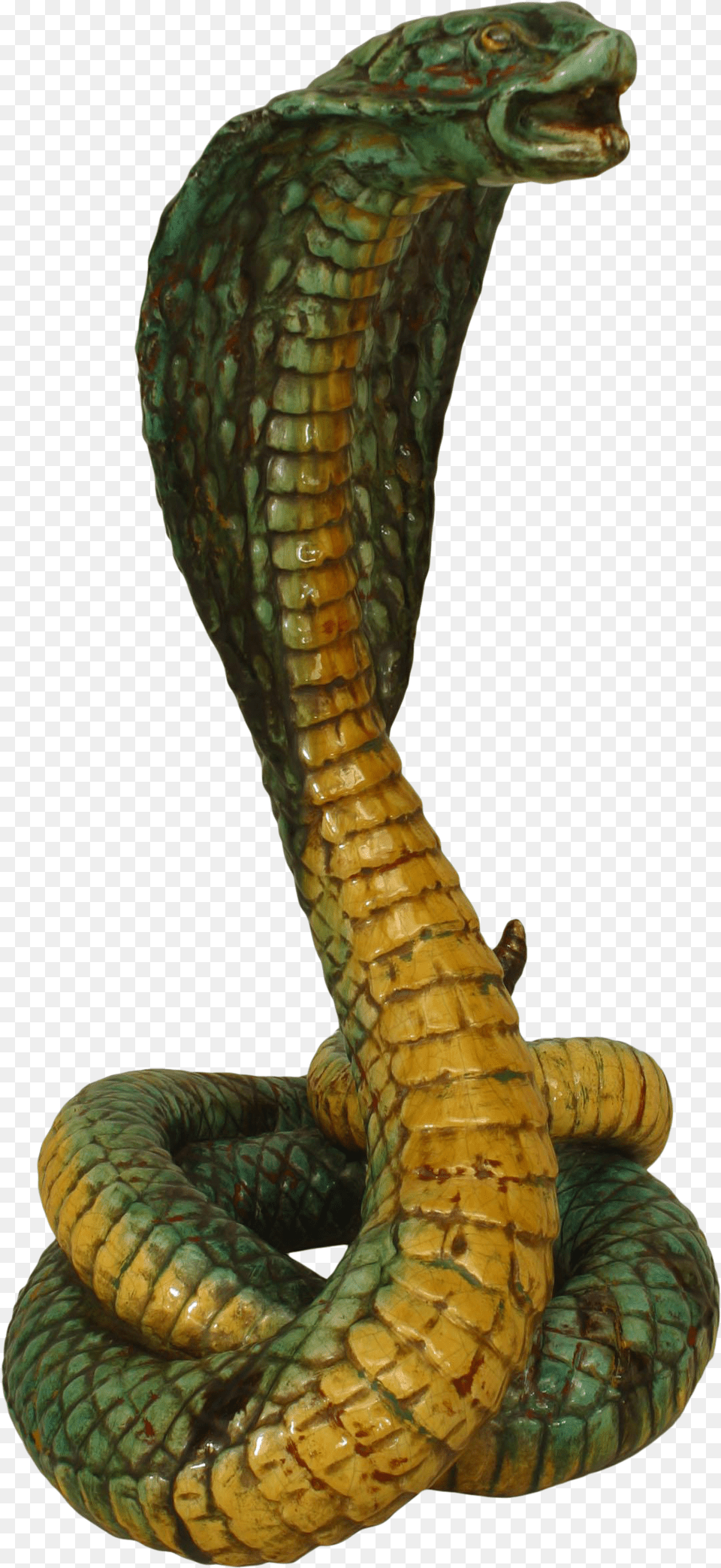 Middle Eastern Large Majolica Cobra Snake Sculpture King Cobra, Animal, Reptile Free Transparent Png