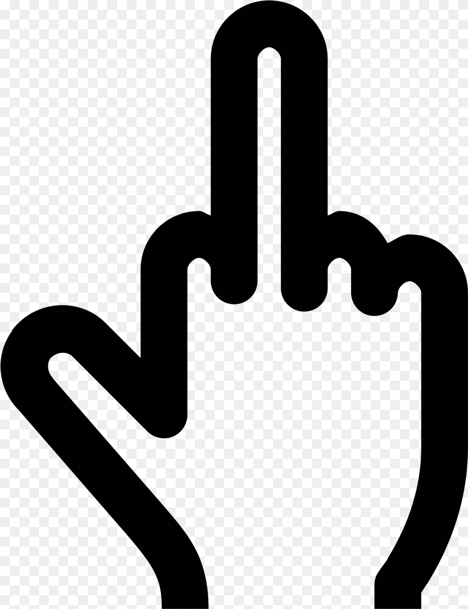 Middle Finger Computer Icons Middle Finger Cursor, Gray Free Transparent Png