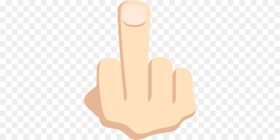 Middle Finger Extended Light Skin Tone Emoji, Body Part, Hand, Person Free Transparent Png