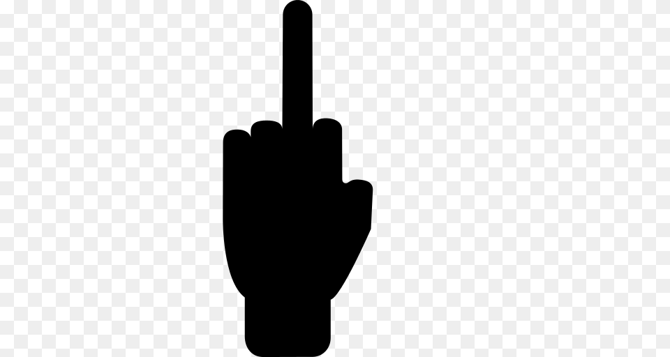 Middle Finger Gesture Icon, Gray Png Image