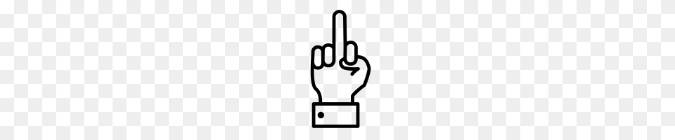 Middle Finger Icons Noun Project, Gray Png Image