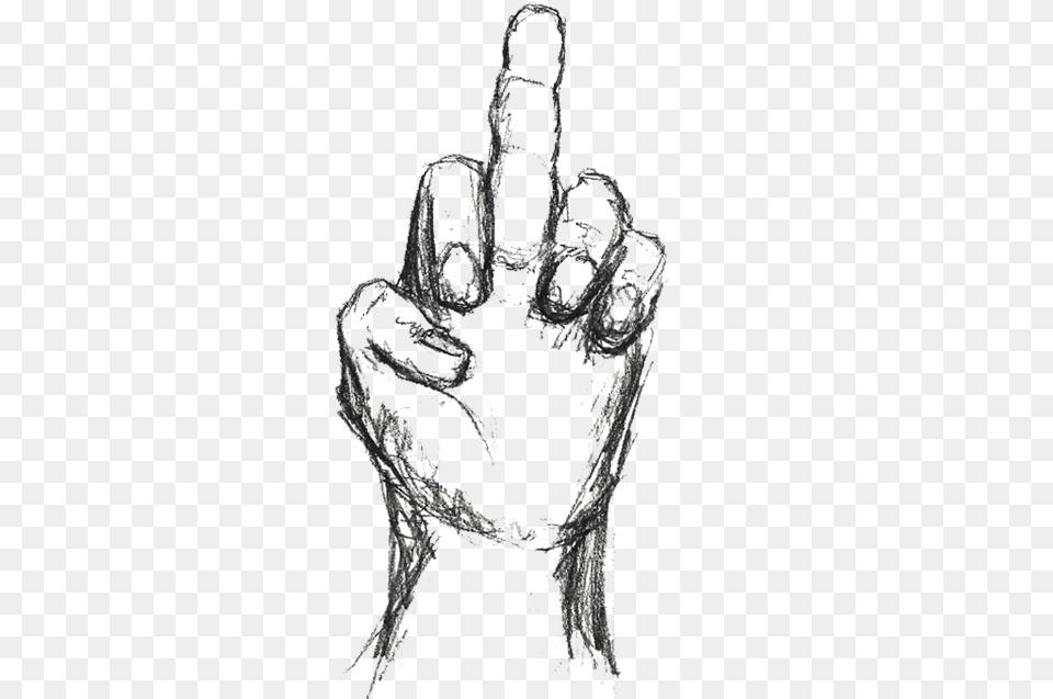 Middle Finger Sketch, Body Part, Hand, Person, Electronics Free Transparent Png