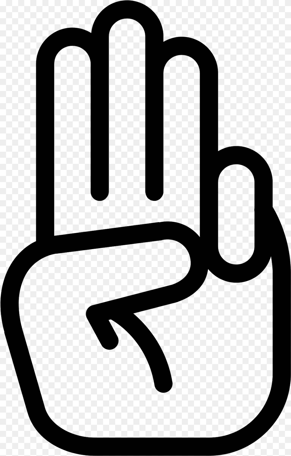 Middle Finger Vector Peace Icon, Gray Free Transparent Png