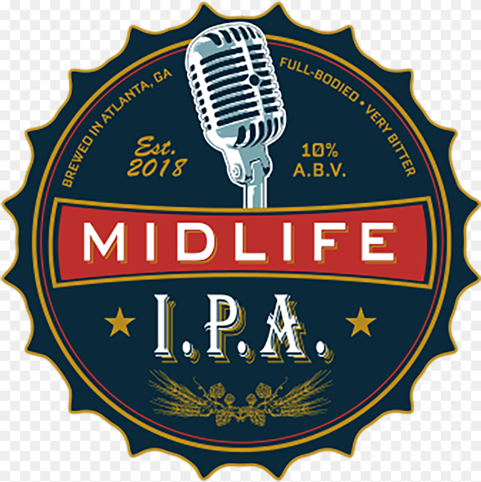 Midlifeipa S Podcast Download Vintage Beer Bottle Cap, Electrical Device, Microphone, Alcohol, Beverage Free Png