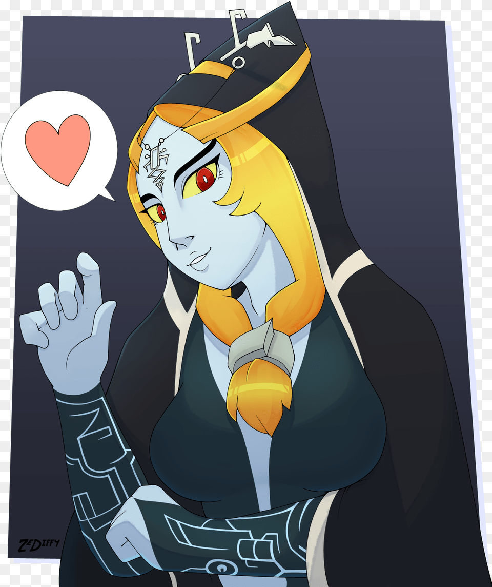 Midna Loves You By Zediffy Fictional Character, Book, Publication, Comics, Adult Free Png