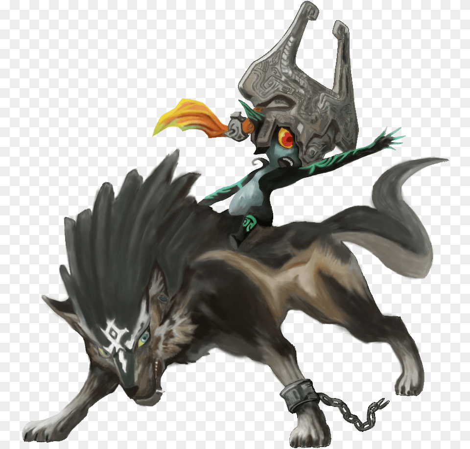 Midna Wolf Link Amiibo Zelda Breath Of The Wild 20 Wolf Zelda Twilight Princess, Accessories, Art, Ornament, Animal Png Image