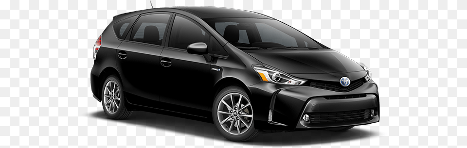 Midnight Black Toyota Prius V Black, Car, Vehicle, Sedan, Transportation Png