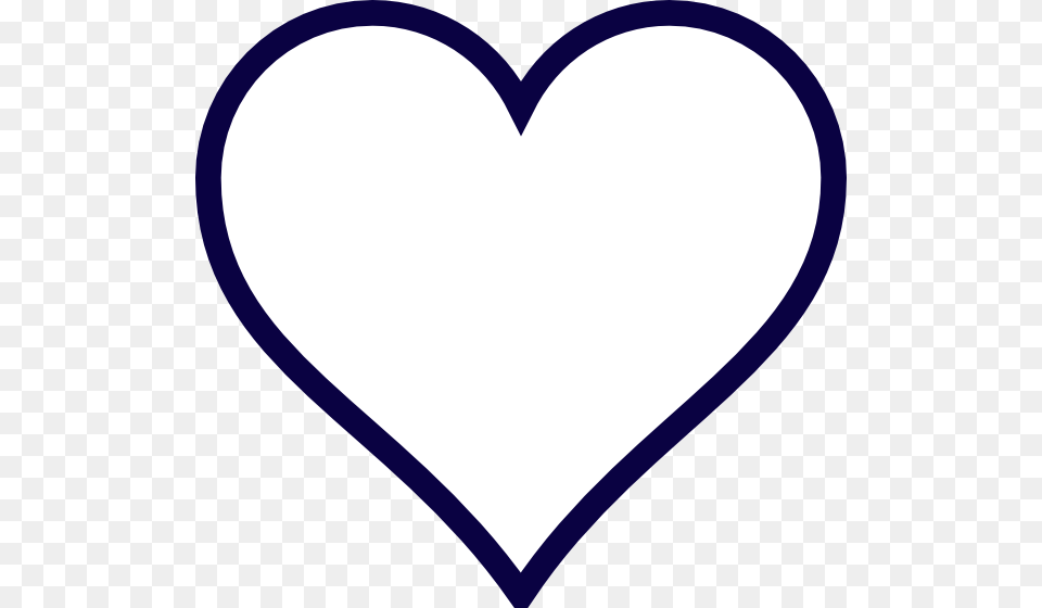 Midnight Blue Outline Heart Clip Art Png Image
