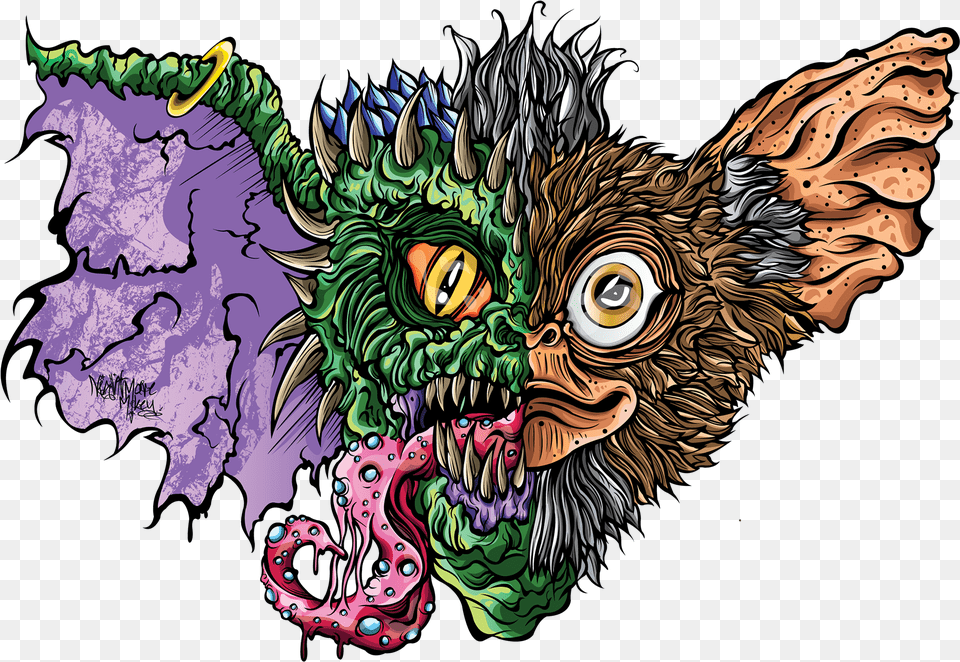 Midnight Snack Gizmo Vector, Dragon, Person, Face, Head Free Png