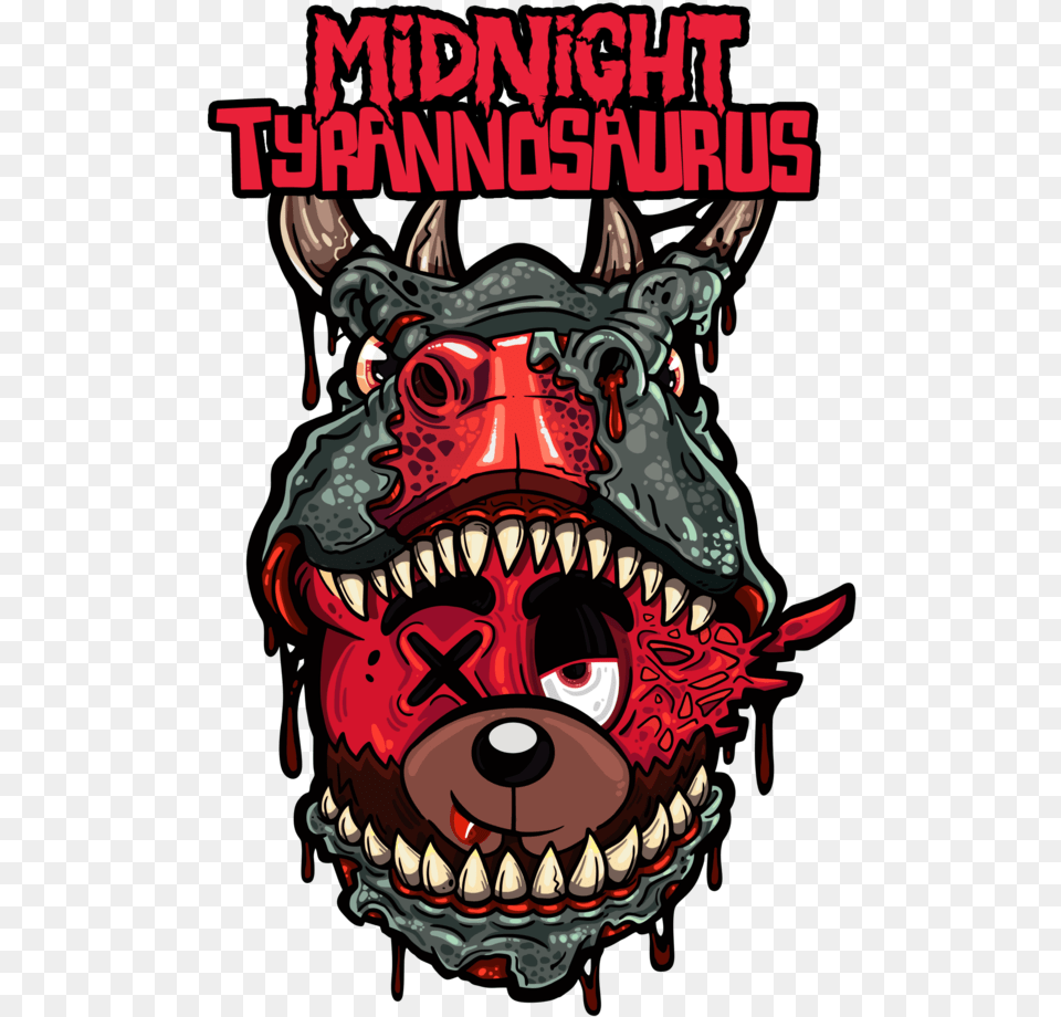 Midnight Tyrannosaurus Scummy Bear, Book, Publication, Advertisement, Person Png Image