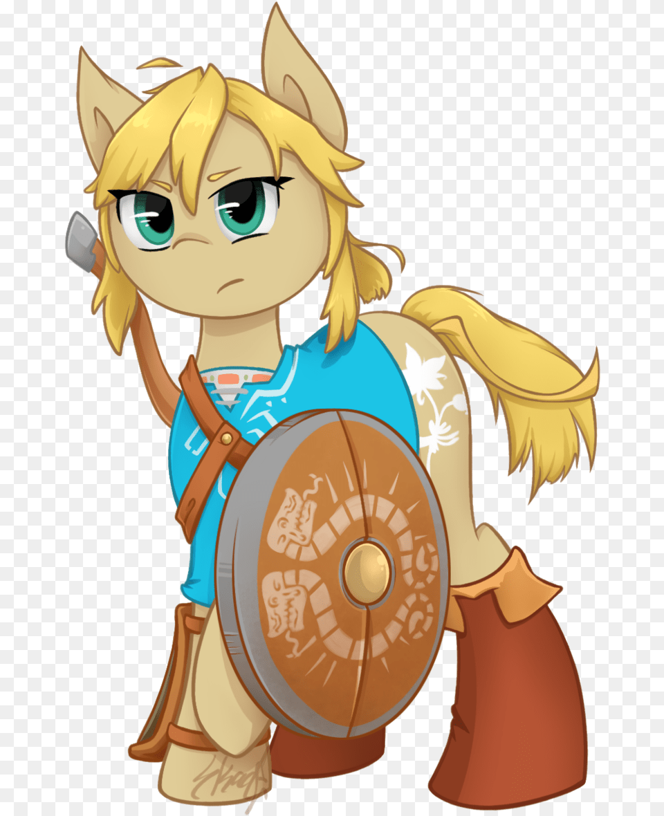 Midnightpremiere Breath Of The Wild Link Oc Oc Link As A My Little Pony, Baby, Person, Armor, Face Png Image
