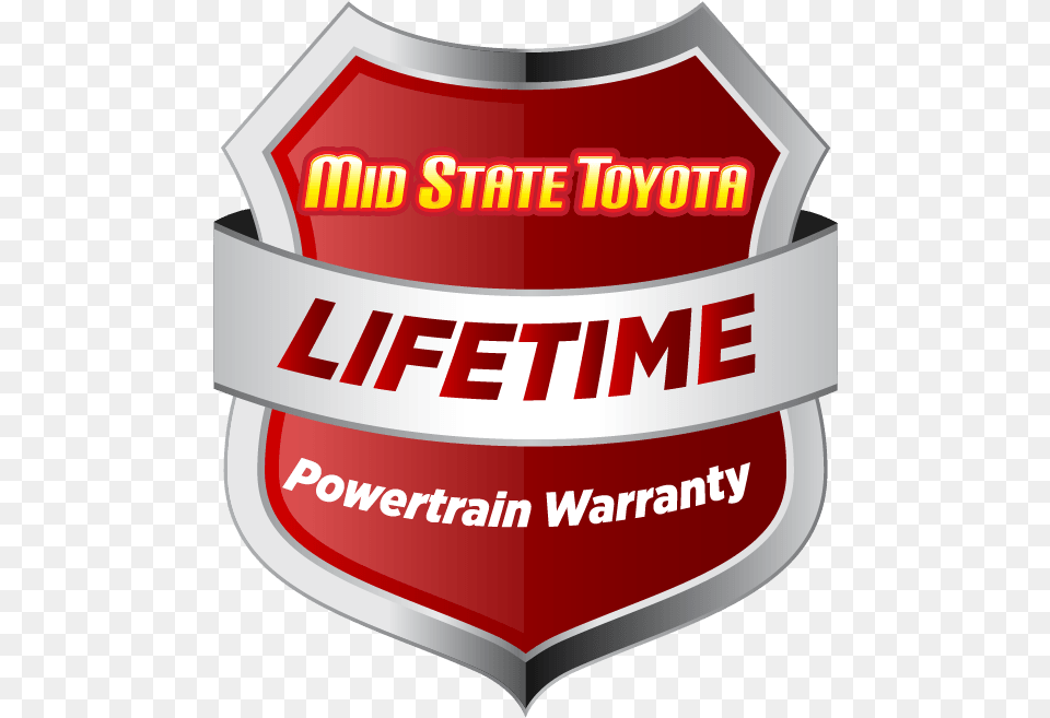 Midstate Toyota Lifetime Warranty Aranty Logo, Food, Ketchup, Badge, Symbol Free Transparent Png