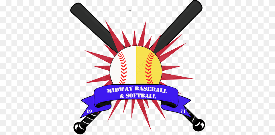 Midway Baseball And Softball Association Baseball And Softball League Logos, People, Person, Sport, Baseball Bat Png