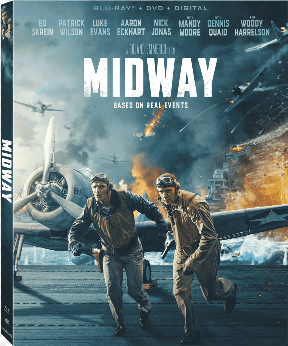 Midway Blu Ray Box Art Midway 2019 Blu Ray, Advertisement, Poster, Adult, Person Png