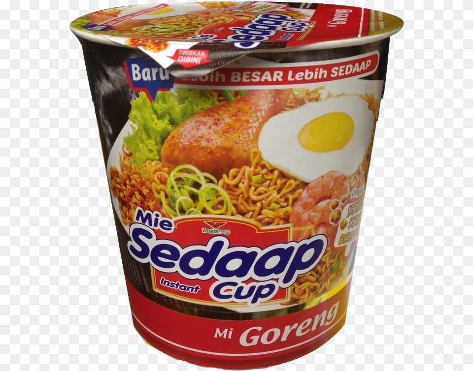 Mie Sedap Hd Mi Sedaap Mi Goreng Cup, Egg, Food, Noodle, Tin Free Png Download