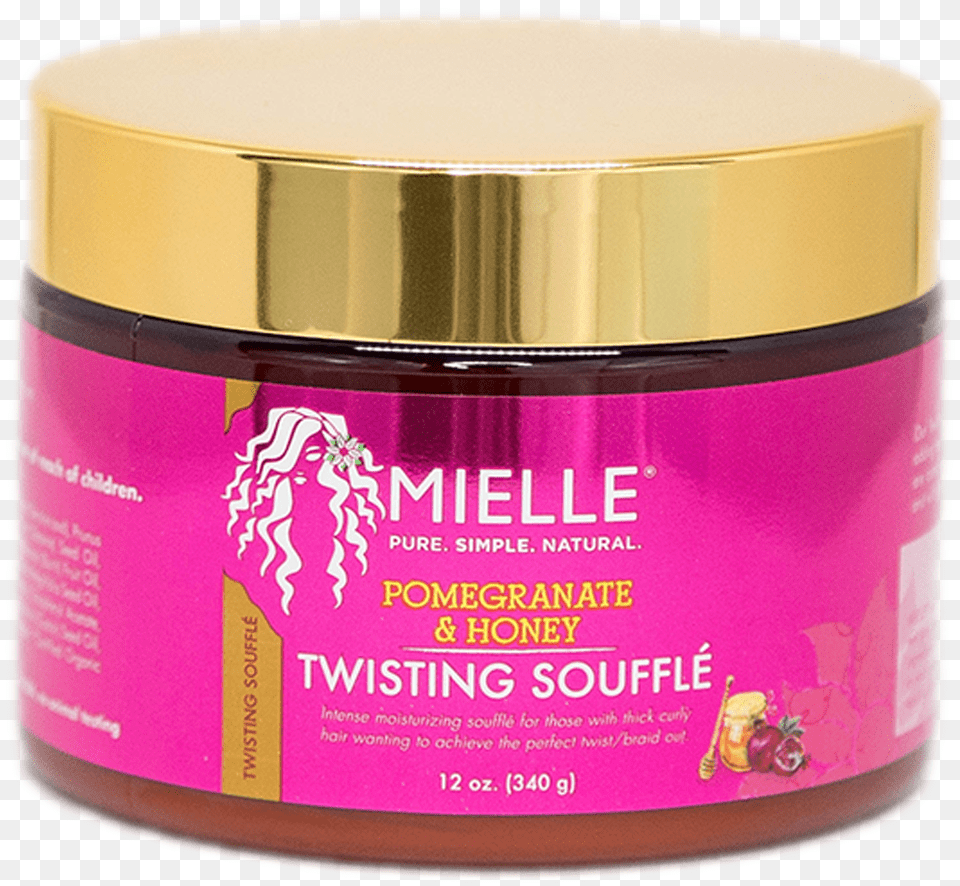 Mielle Organics Pomegranate And Honey Twisting Souffle, Herbal, Herbs, Plant, Bottle Png