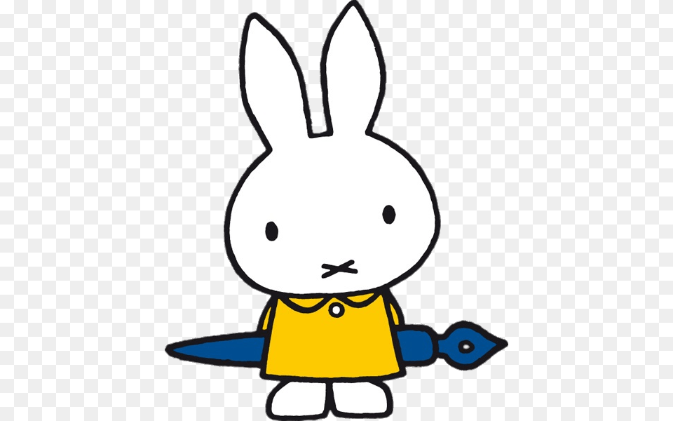 Miffy Holding A Large Pen, Animal, Mammal, Rabbit Png