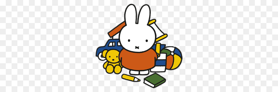 Miffy With Toys, Toy, Plush, Rabbit, Mammal Png Image