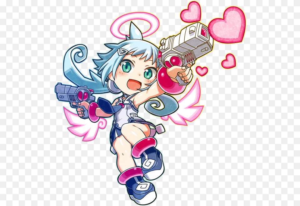 Mighty Gunvolt Burst Dlc Gal Gun, Book, Comics, Publication, Art Png Image