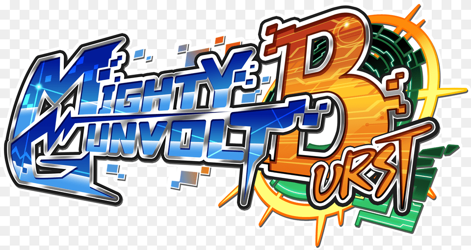 Mighty Gunvolt Burst Logo, Art, Graffiti, Dynamite, Weapon Png Image