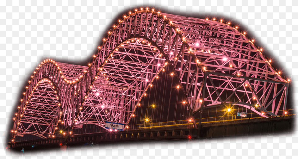 Mighty Lights Hernando Desoto Bridge Lights, Arch, Arch Bridge, Architecture Png