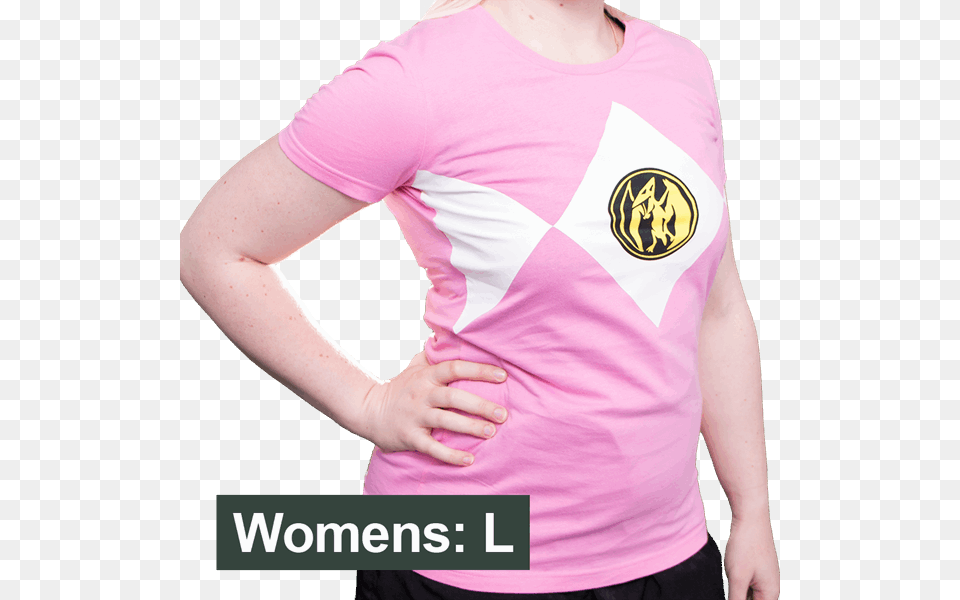 Mighty Morphin Power Rangers Pink Ranger Women S T Mighty Morphin Power Rangers, Clothing, Shirt, T-shirt, Adult Png Image