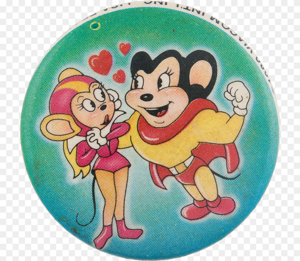 Mighty Mouse And Pearl Pureheart Entertainment Button Mighty Mouse And Pearl Pureheart, Badge, Logo, Symbol, Baby Free Png