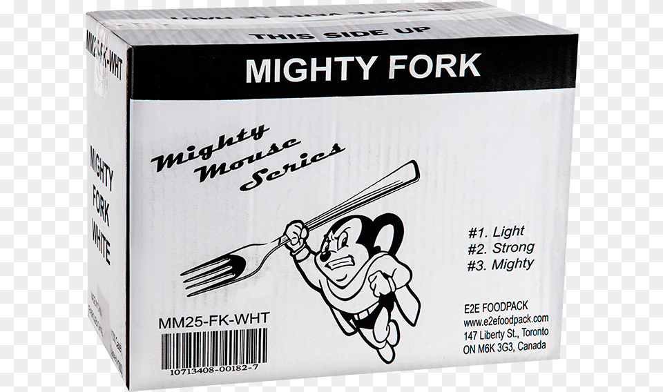 Mighty Mouse Fork Openerp, Cutlery, Box, Person, Cardboard Png