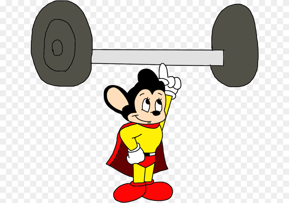 Mighty Mouse Lifting Weights, Baby, Person Free Transparent Png