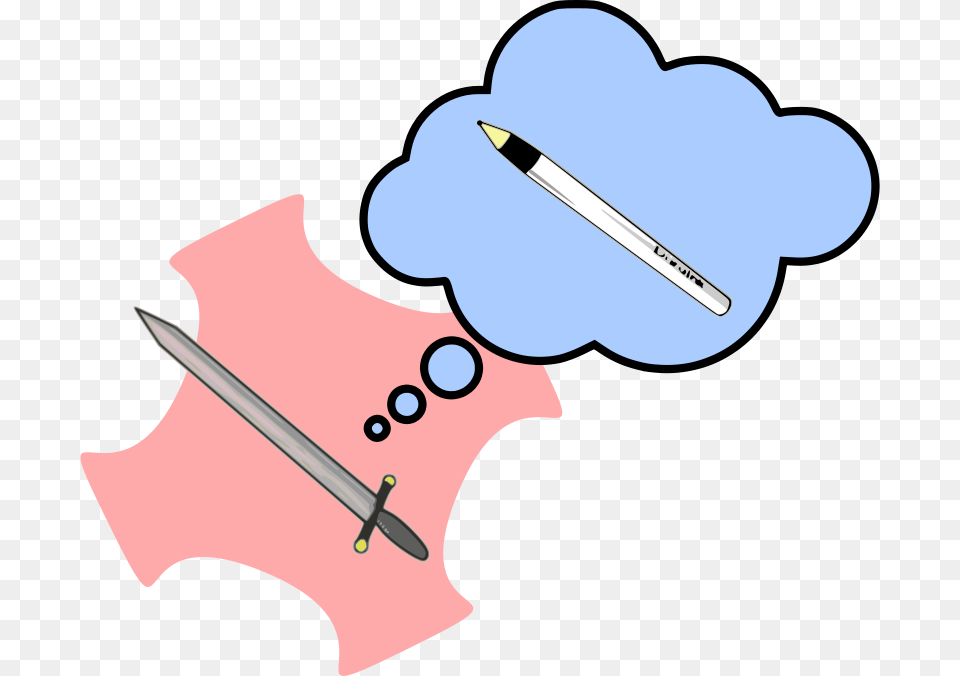 Mighty Pen, Blade, Dagger, Knife, Weapon Png Image