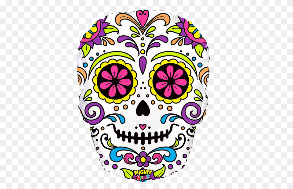 Mighty Sugar Skull Balloon, Art, Doodle, Drawing, Pattern Free Transparent Png