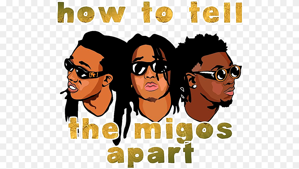 Migos Apart Cool Shower Curtain Hair Design, Accessories, Sunglasses, Glasses, Male Free Png