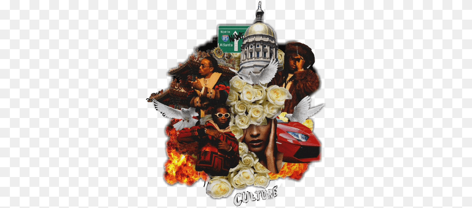 Migos Culture Rappers Slippery Badandboujee Getrightwit Migos Culture Explicit Version, Collage, Art, Publication, Book Free Png