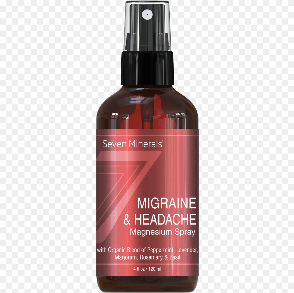 Migraine Amp Headache Magnesium Spray 4 Oz Topical Magnesium For Headaches, Bottle, Cosmetics, Perfume Free Transparent Png