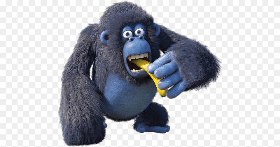 Miguel The Gorilla Eating Banana Gorilla With Banana, Animal, Ape, Mammal, Wildlife Png Image