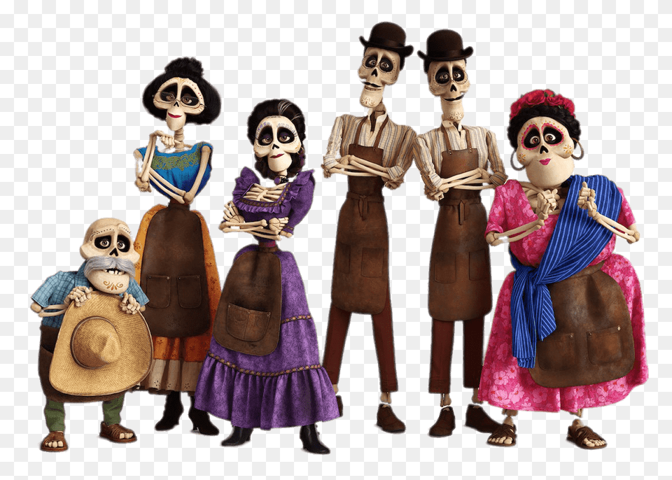 Miguels Skeleton Family, Adult, Person, Female, Woman Png Image