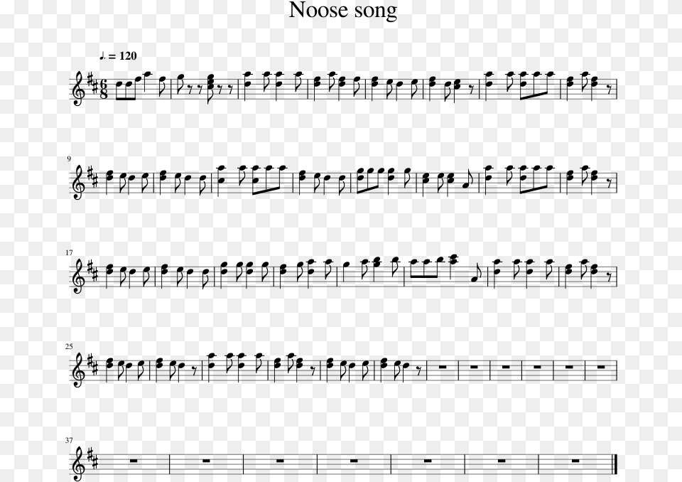 Mii Violin Sheet Music, Gray Png