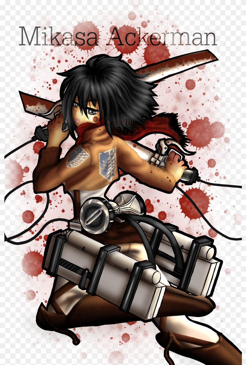 Mikasa Ackerman Cartoon, Publication, Book, Comics, Adult Png Image