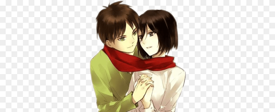 Mikasa Ackerman Eren Jaeger Mikasaxeren Snk Cartoon, Adult, Publication, Person, Manga Free Png Download