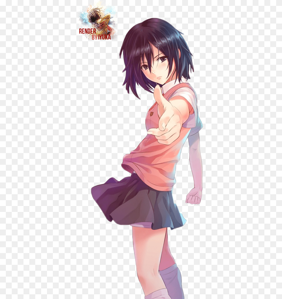 Mikasa Ackerman Railgun Mikasa Ackerman Misaka Mikoto, Girl, Publication, Female, Comics Png Image