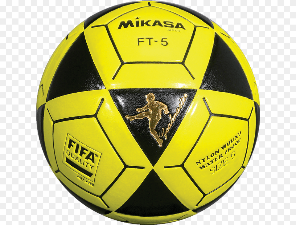 Mikasa Ft5 Goal Master Soccer Ball Size 5 Yellowblack Mikasa Soccer Ball, Football, Soccer Ball, Sport, Person Png