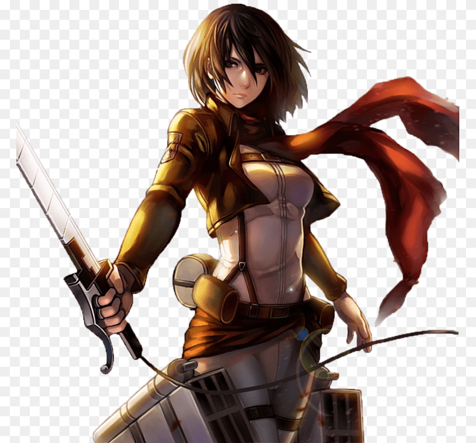 Mikasa My Favorite Character From This Series Sexy Attack On Titans, Adult, Book, Comics, Female Free Png Download