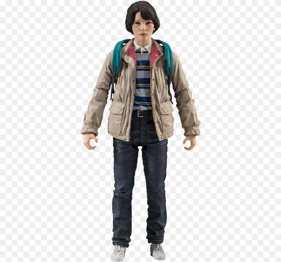 Mike 7 Action Figure Mcfarlane Toys Stranger Things Mike, Vest, Clothing, Coat, Jacket Free Transparent Png