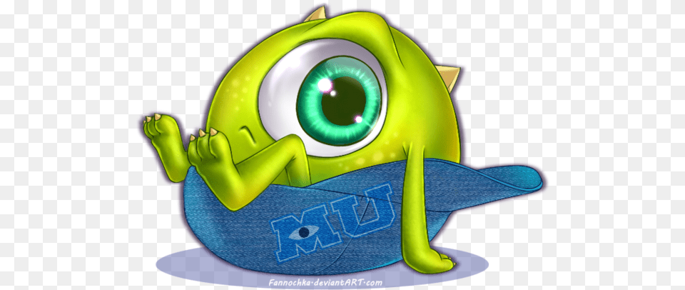 Mike By Fannochka 3d Monsters Inc Drawing, Green, Clothing, Hardhat, Helmet Free Png