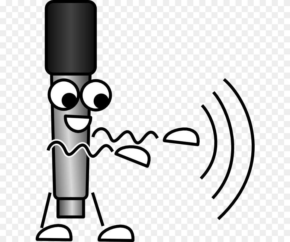 Mike Cliparts, Stencil, Electrical Device, Microphone, Light Free Png
