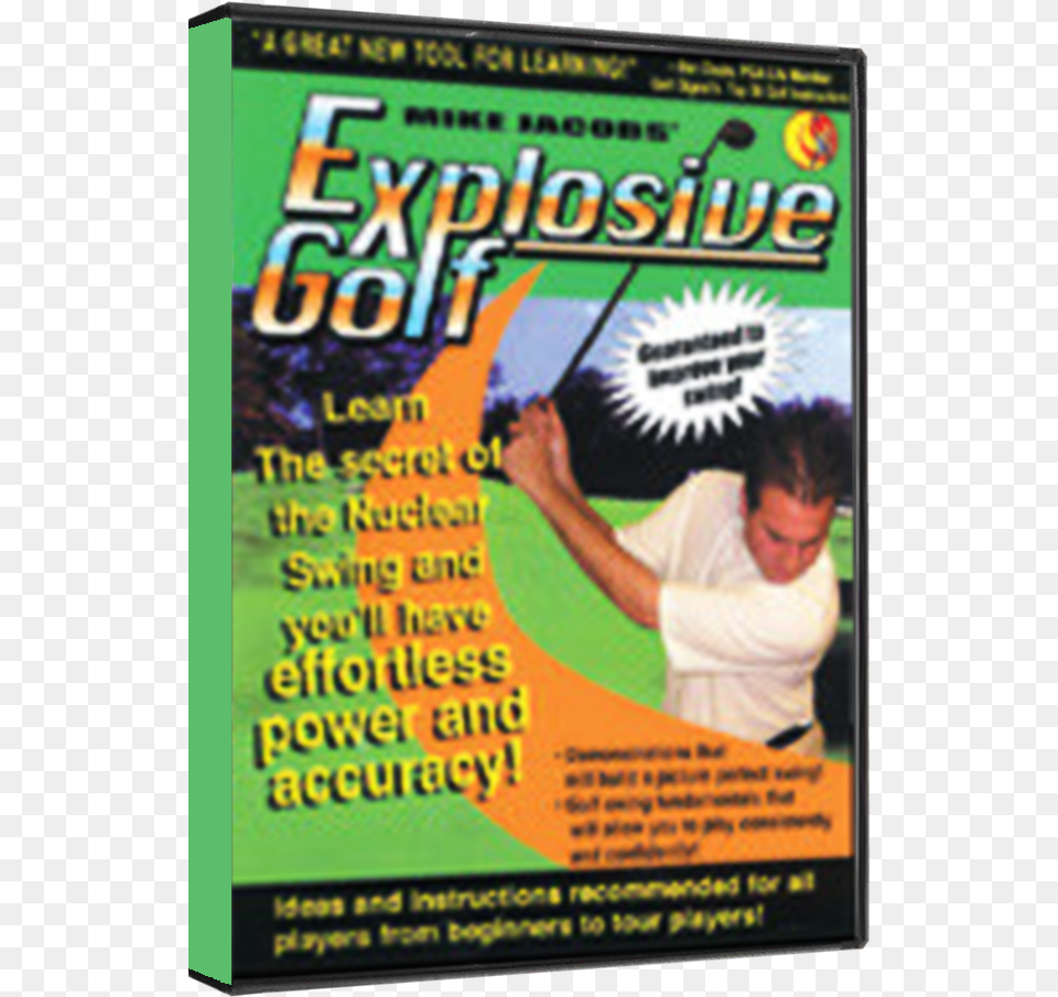 Mike Jacobs39 Explosive Golf Dvd Poster, Advertisement, Publication, Book, Person Free Transparent Png